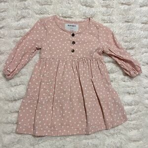 Old Navy Blush Polka Dot Kids Dress
